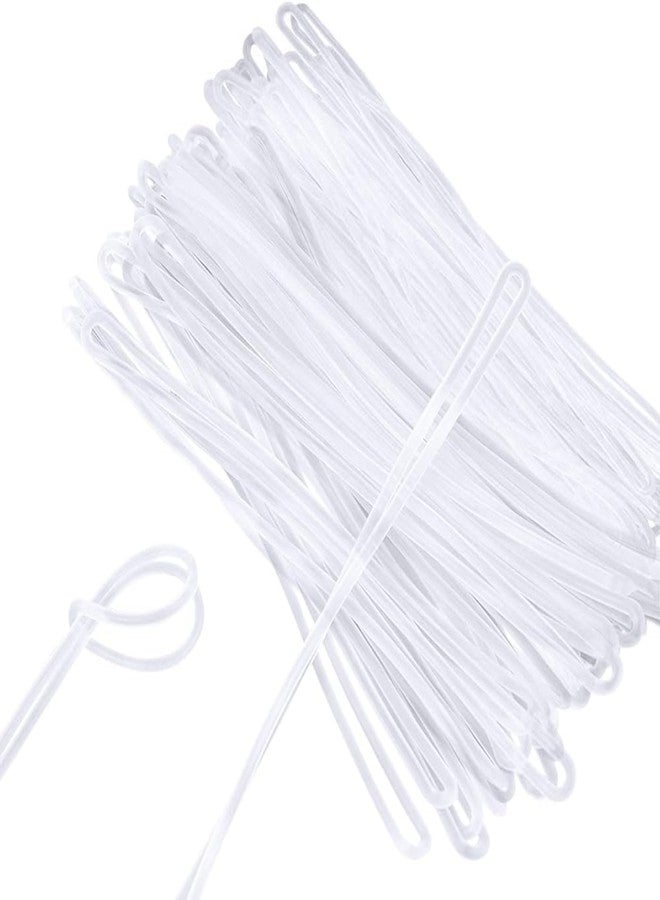 Brandian 25 Qty Silicone Luggage Loops, 6 Inch Heavy-Duty Tag Straps, Stretchable, Clear (Pack of 25) - Image 3
